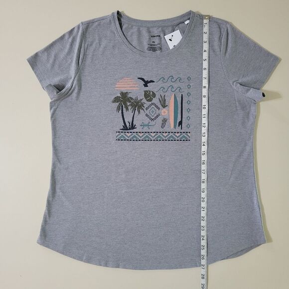 Sonoma Goods For Life® Women's Gray Graphic Short Sleeve Crewneck Pullover Top - Picture 6 of 10